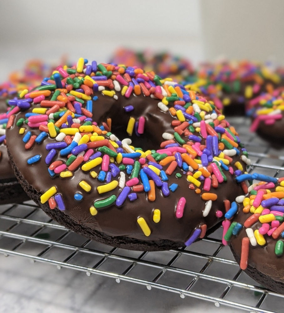 Chocolate Donuts with Chocolate Frosting Top 8 AllergyFree (Gluten