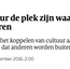 Laat ook cultuureducatie de plek zijn waar het mag schuren