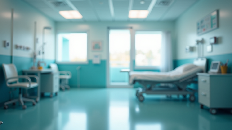 Close-up of a comfortable hospital room ready for patient care