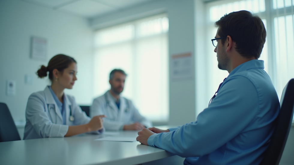 Close-up view of a doctor's consultation room