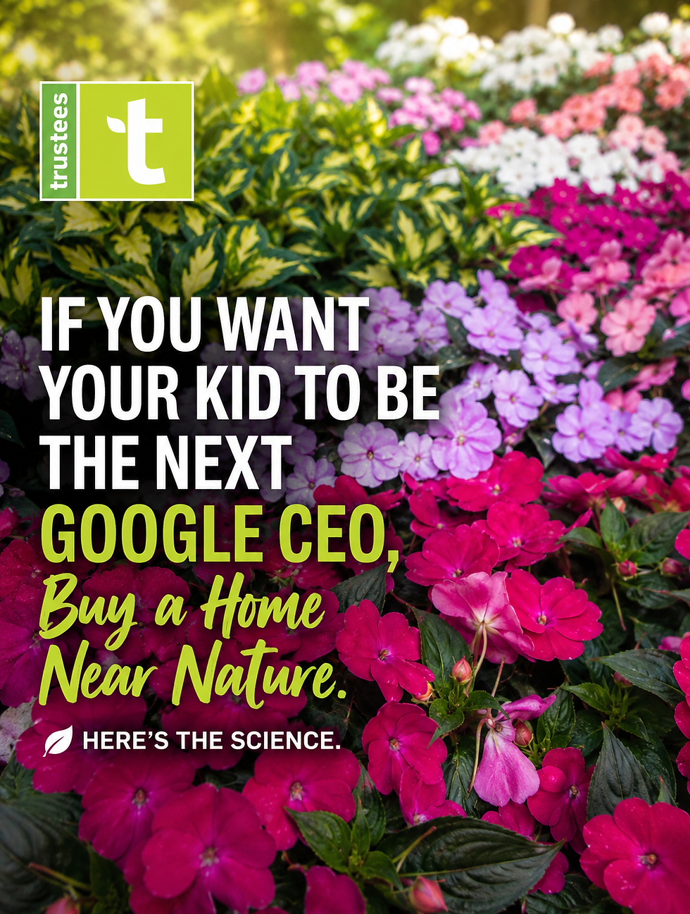 If You Want Your Kid to Be the Next Google CEO, Buy a Home Near Nature. Here's the Science!