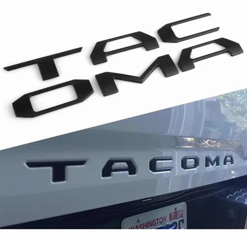 Miniatura: Tacoma Letras De La Tapa De La Cama Cajuela Emblema Negro