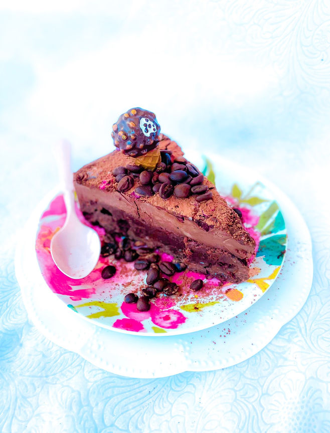 עוגת מוס שוקולד אספרסו טבעונית / ללא גלוטן