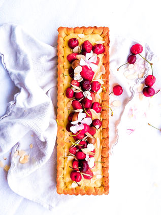 טארט שקדים וקרם פטיסייר שקדים ללא גלוטן