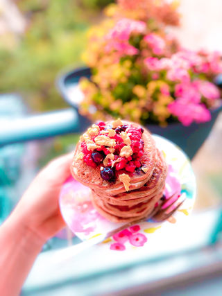 פנקייק קטו אכמניות שקדים עם חלבון