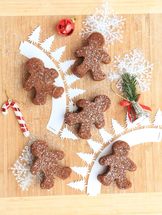 מאפינס ג׳ינג׳רברד ומולסה מקמח שיפון מלא