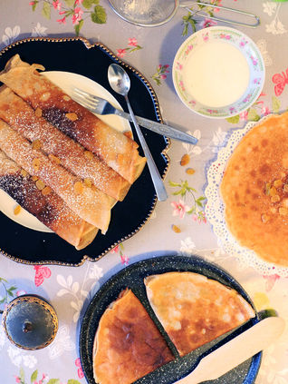 בלינצ׳ס על בסיס רוויון וקמח כוסמין