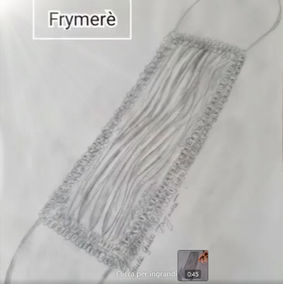 Schizzo della prima mascherina arbëreshe Frymerè