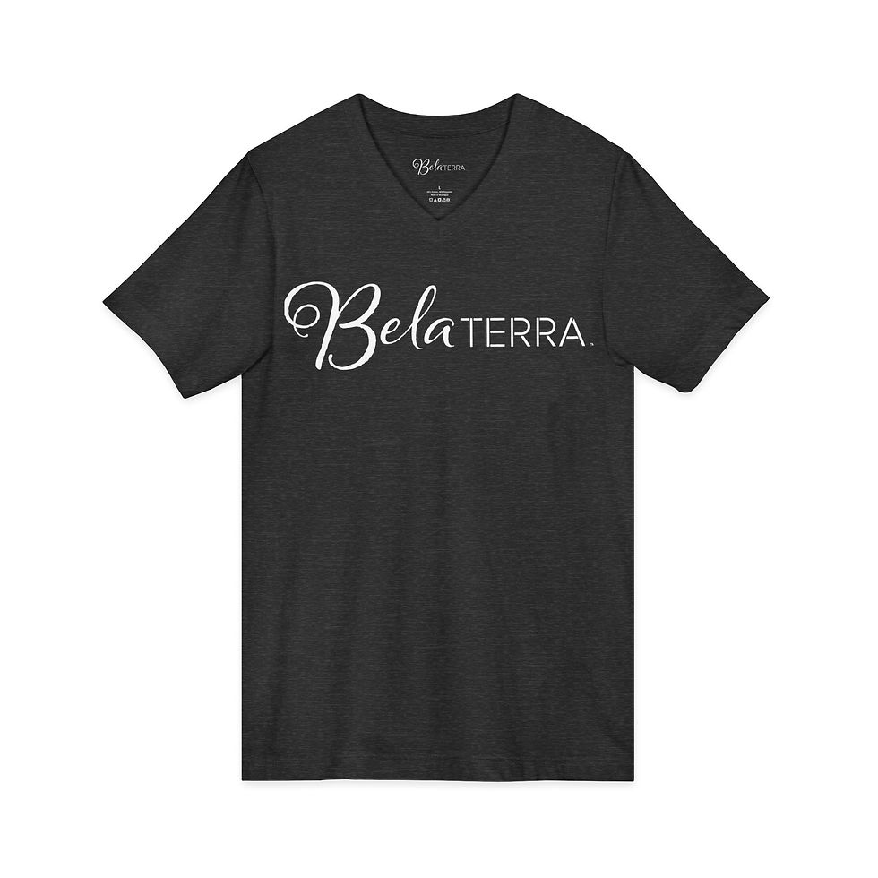 Thumbnail: Bela Terra Logo - Unisex Jersey Short Sleeve V-Neck Tee