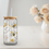 Thumbnail: Bees and Flowers 16 oz Glass Can Cup or Snow Globe Glass Can