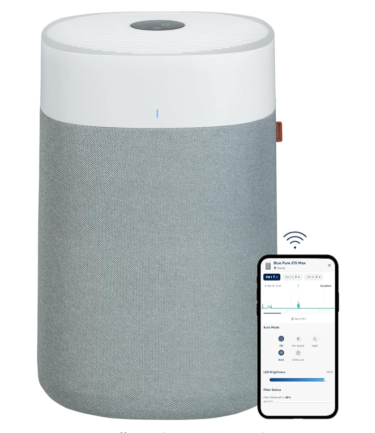 Top air purifier for large spaces