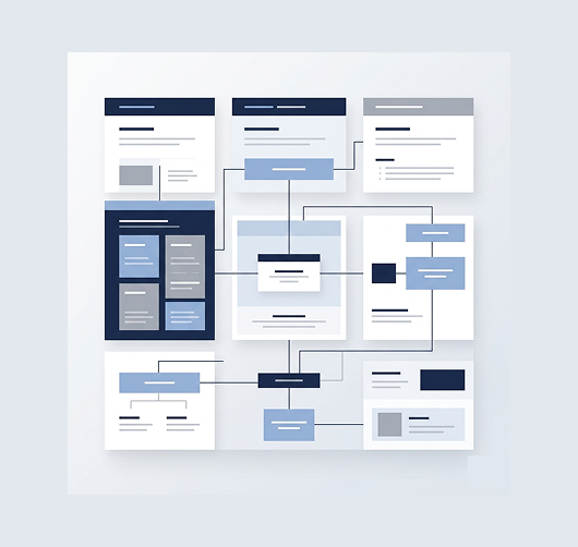 Sitemap or website architecture flowchart about site planning.