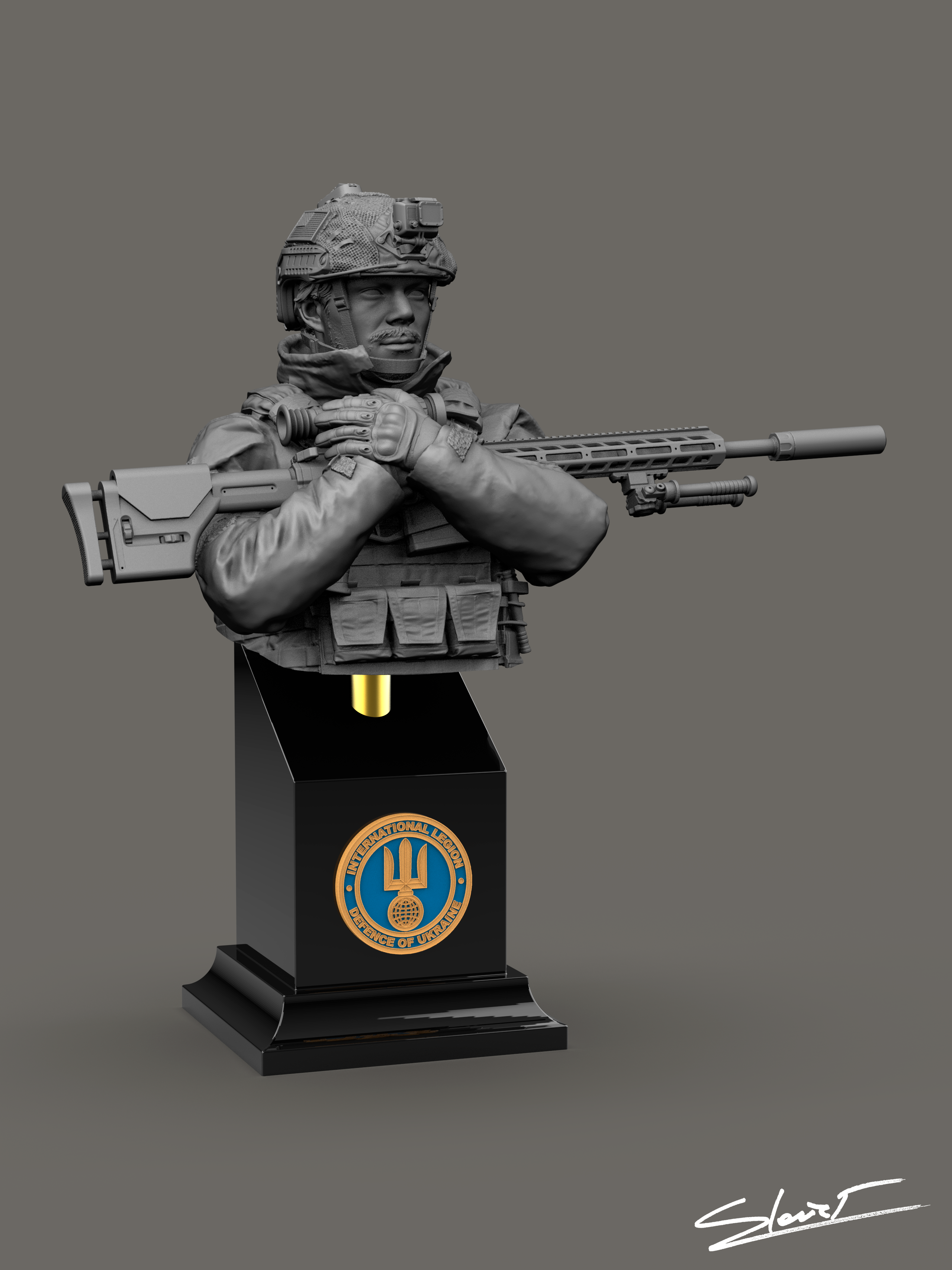 Buste Tireur d’élite Ukrainien 04 au 1/10