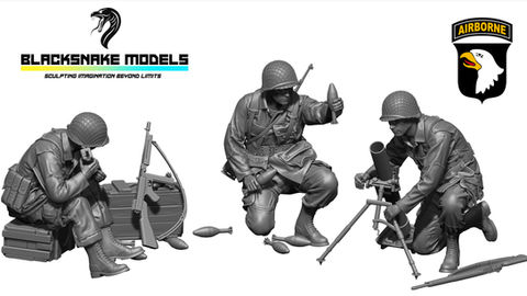 Équipe de mortier de 60 mm des parachutistes US