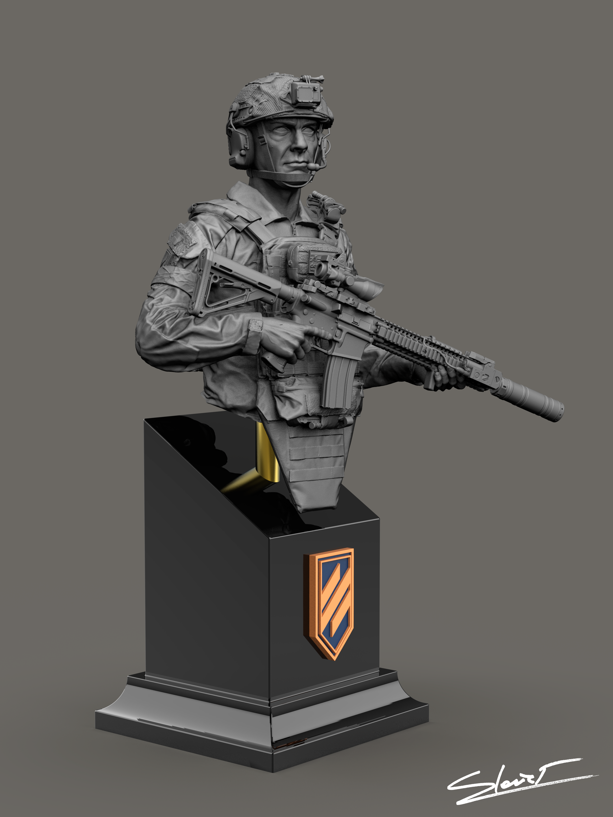 Buste Soldat Ukrainien au 1/10