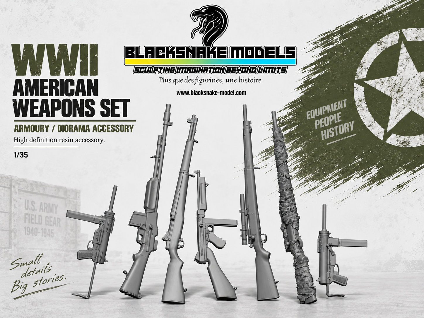 WWII American Weapons Set – 1/35