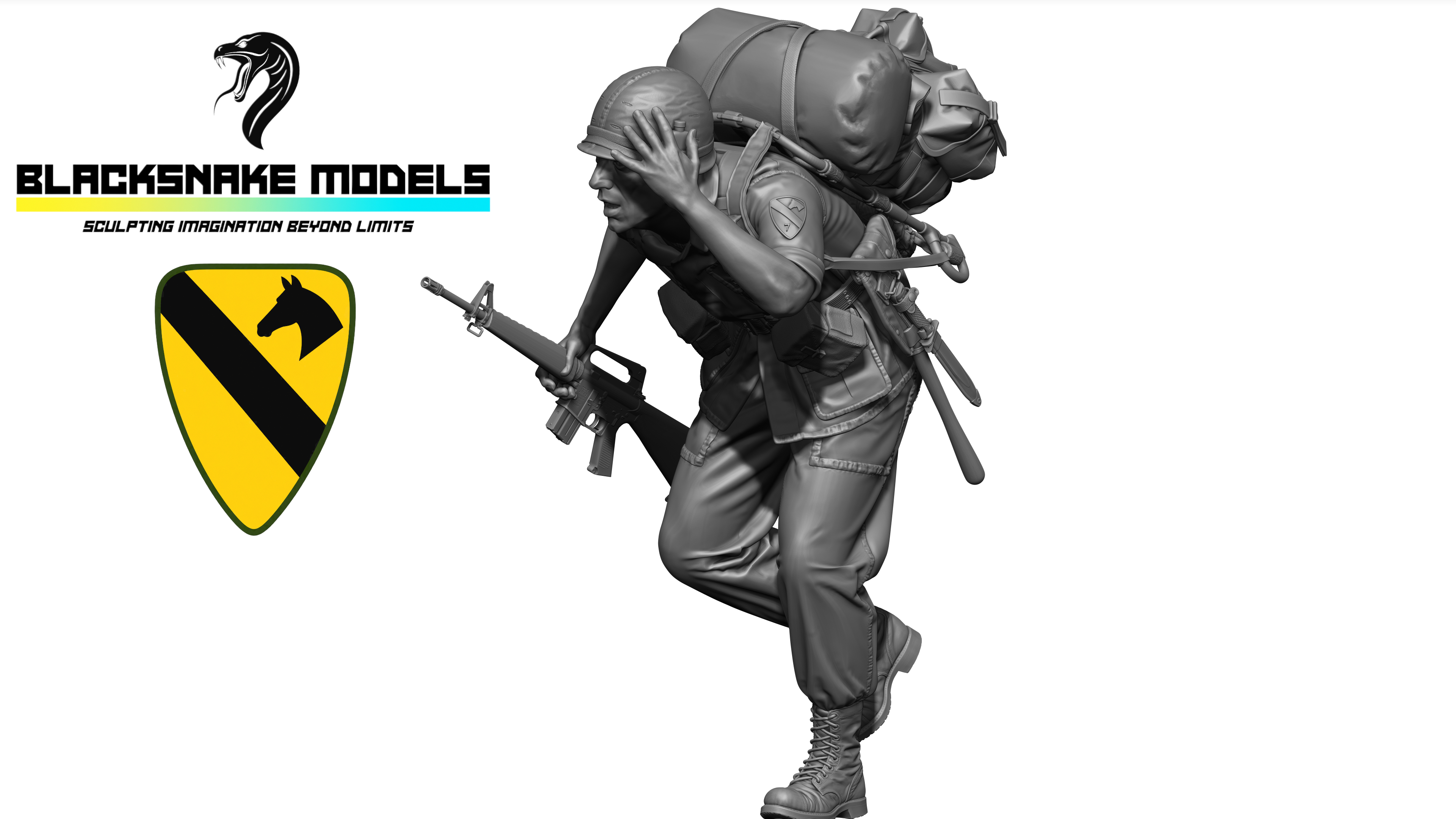 Fantassin en mouvement – 7TH Cavalry, Vietnam