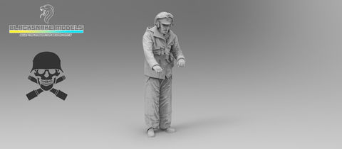 Commandant de Tiger « Totenkopf » en tenue d’hiver (Front de l’Est)