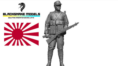 Mitrailleur japonais au fusil-mitrailleur