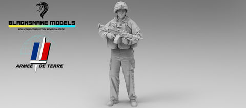 Soldat français du génie 02 en Afghanistan – miniature – 35-FR-23 · 16-FR-23 · 72-FR-23 · 48-FR-23