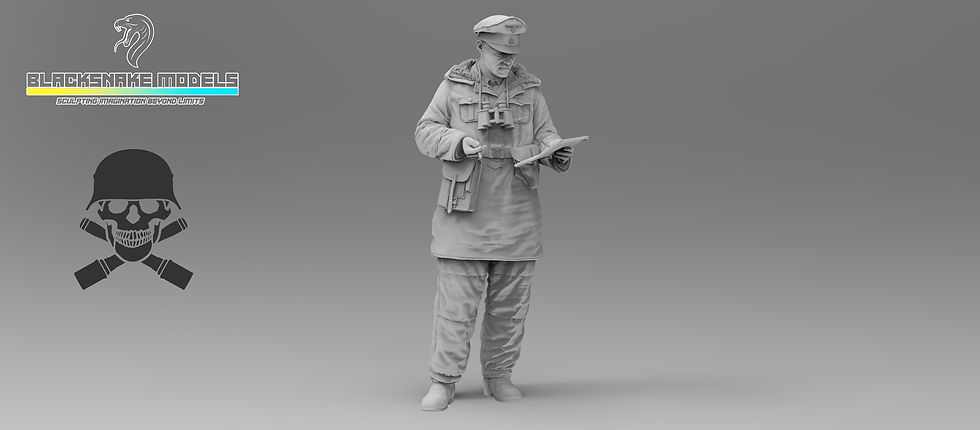 Officier « Totenkopf » en tenue d’hiver (Front de l’Est)