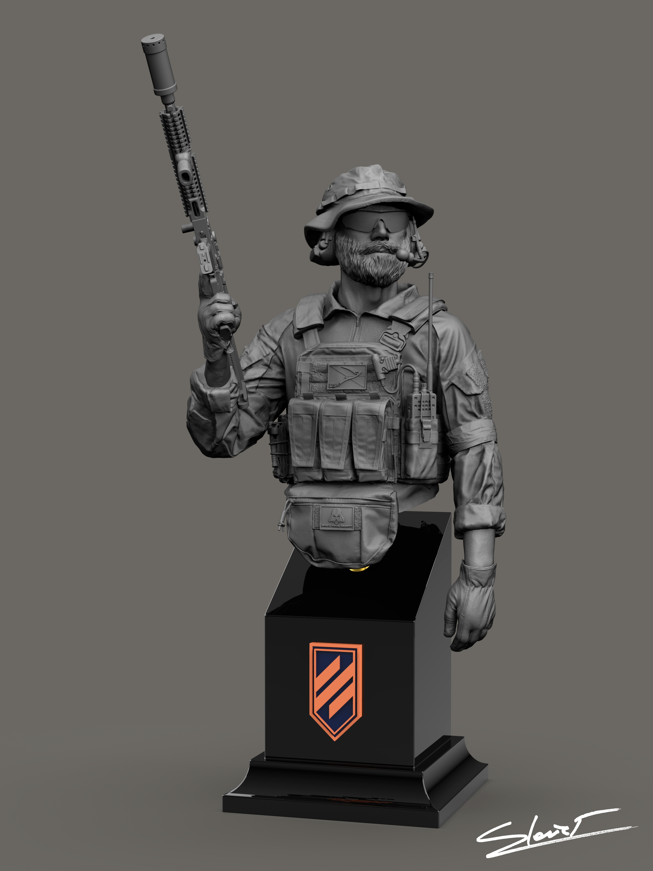 Buste Soldat Ukrainien 02 au 1/10