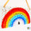 Thumbnail: Fused glass rainbow light catcher, black cat memorial hanging decoration