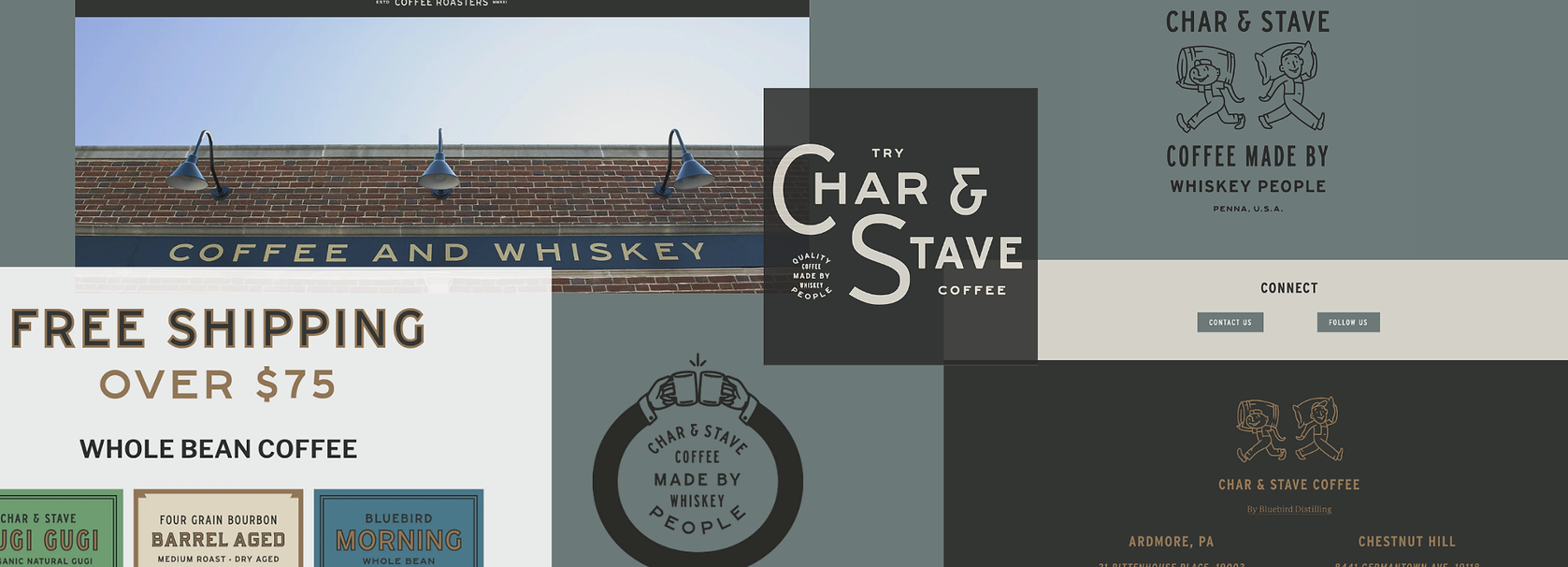 Char & Stave brand identity and website pages designed by Journie Marketing