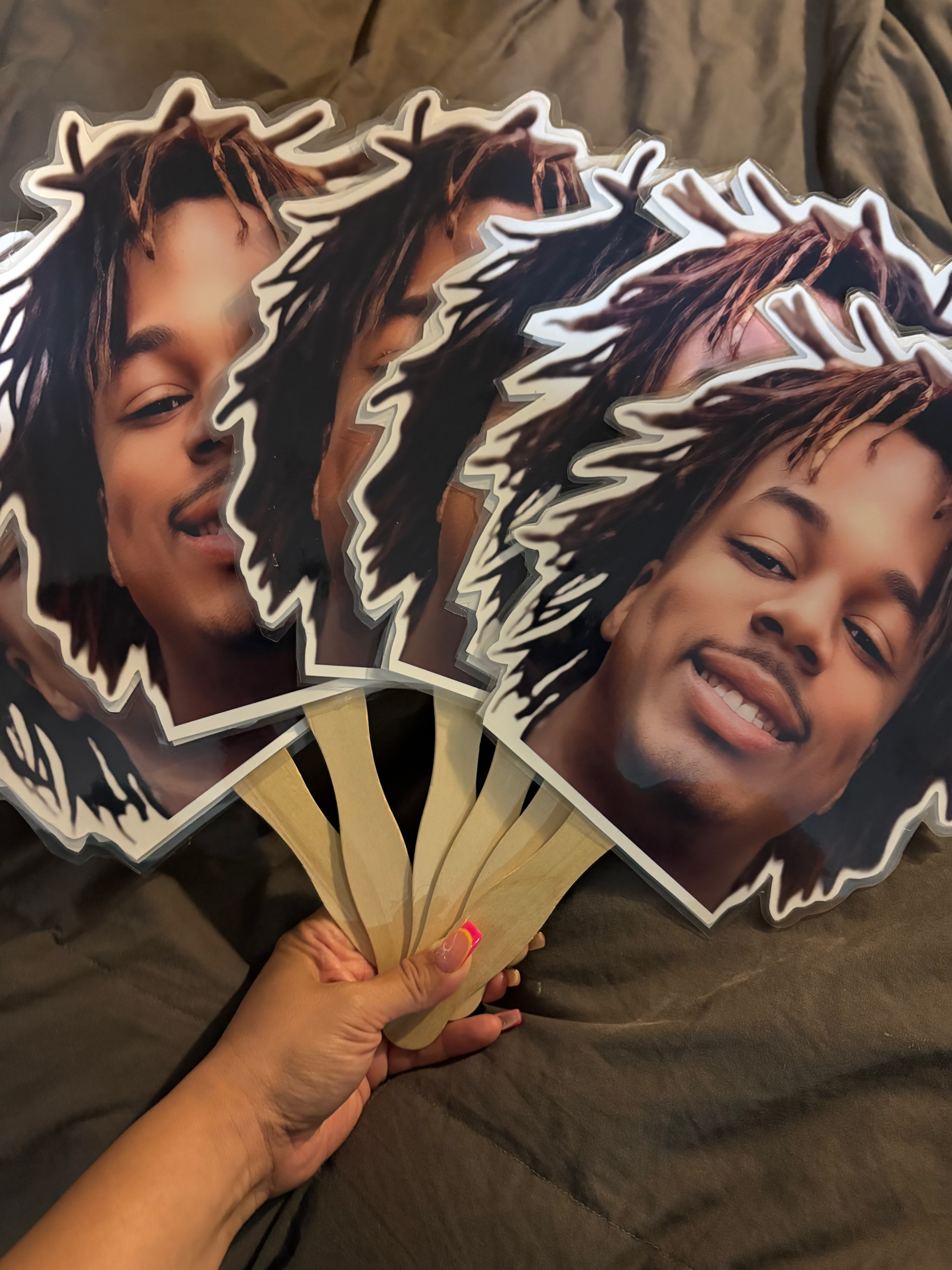 Face Fans 6 qty 8"-10"- double sided