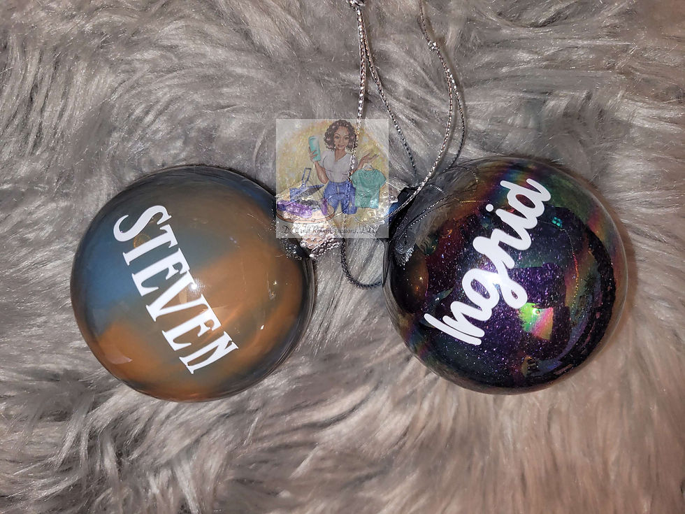 Thumbnail: Custom Ornament (paint or glitter) - 4 qty 
