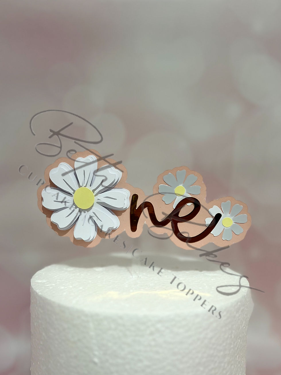 One Daisy Flower Cake Topper