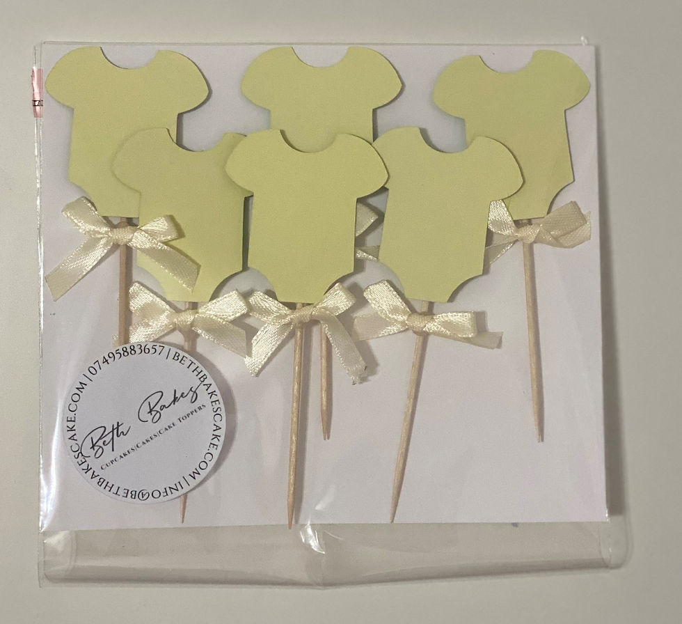 Thumbnail: Onesie Baby Shower Cupcake toppers