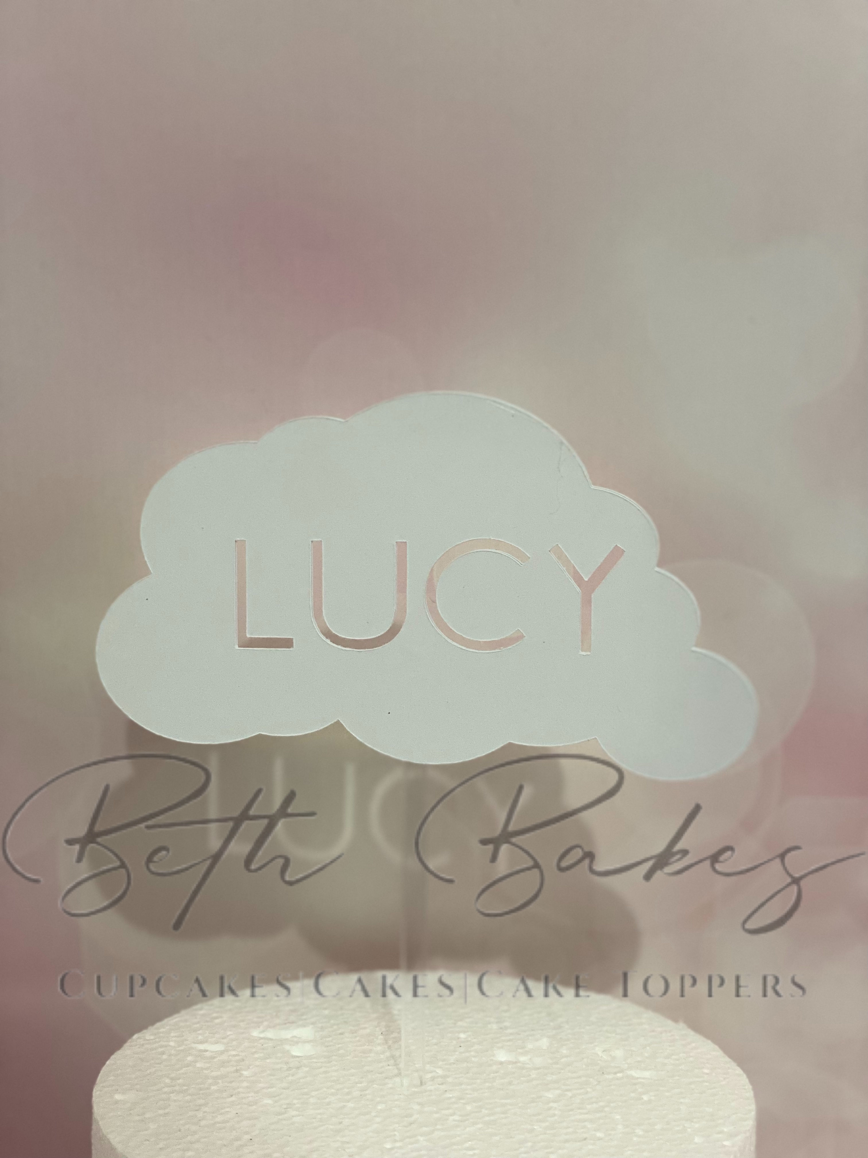 Personalised Cloud Cake Topper