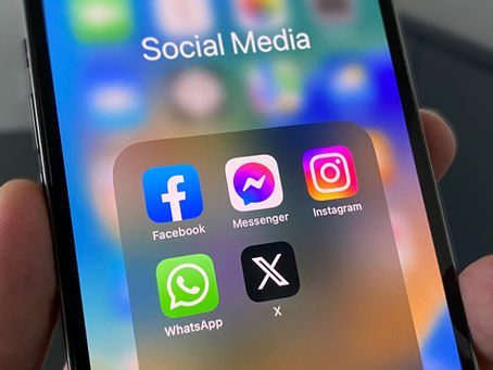 Social Media Icons on a smartphone screen