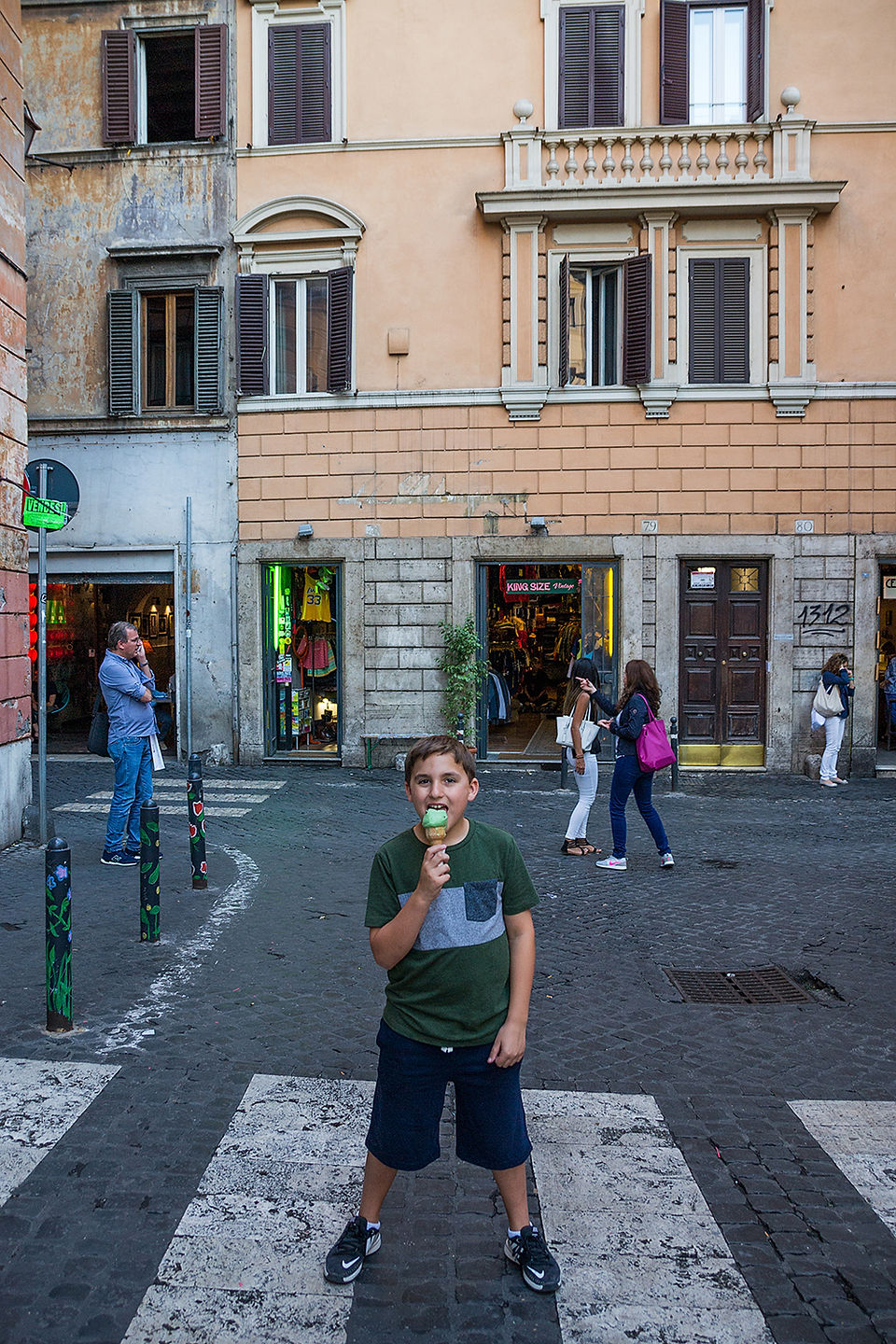 Chas Eating Gelato