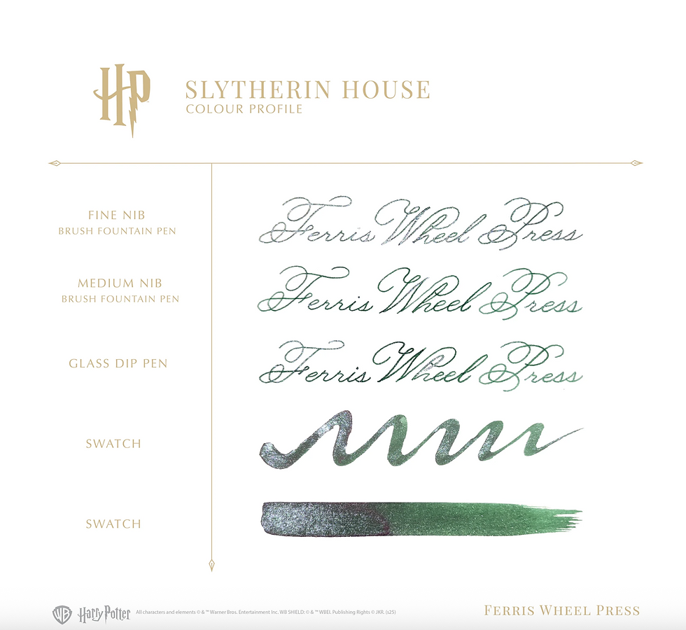 Thumbnail: Harry Potter | Carousel Fountain Pen and 10ml Ink Set | Slytherin