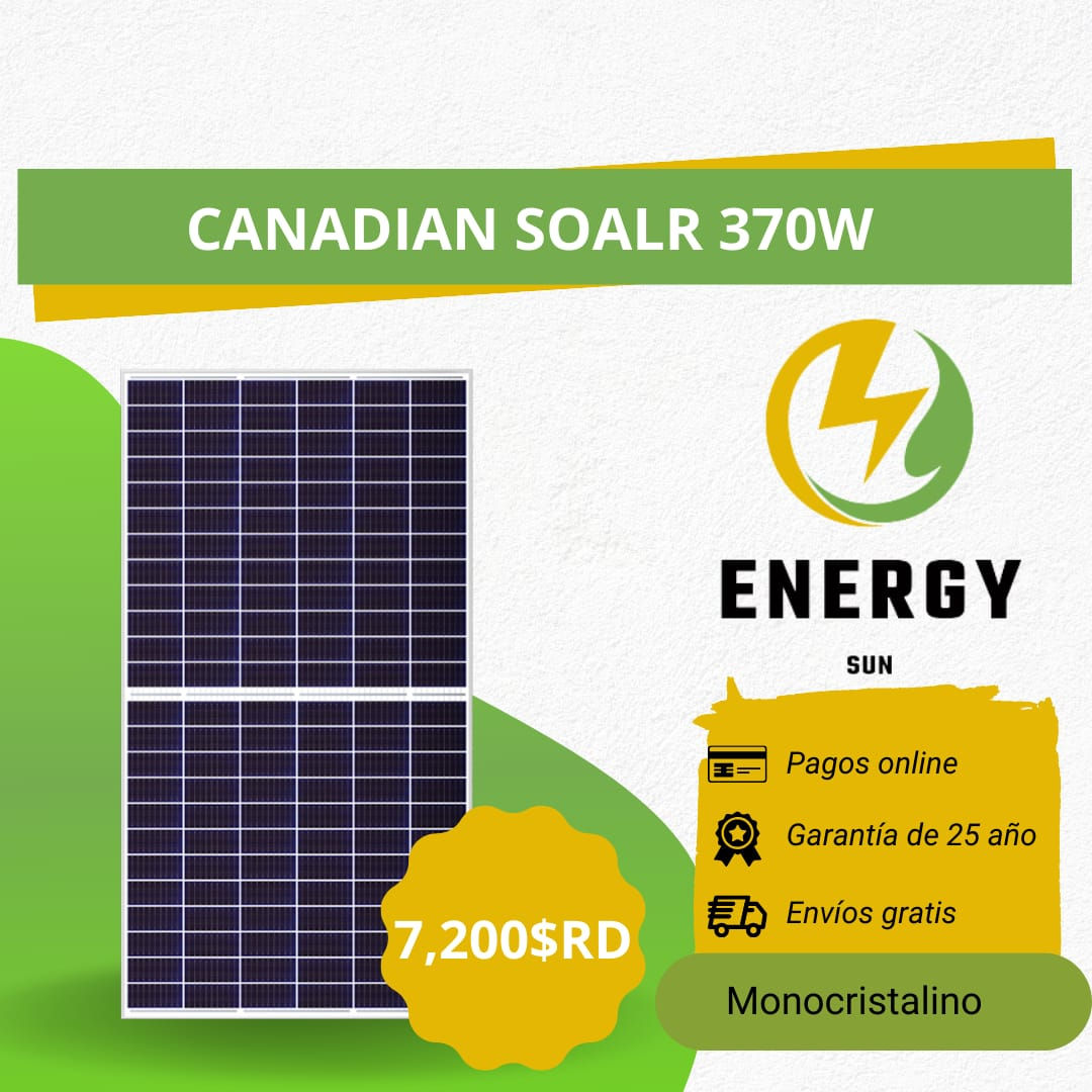 Panel Solar 370W Monocristalino