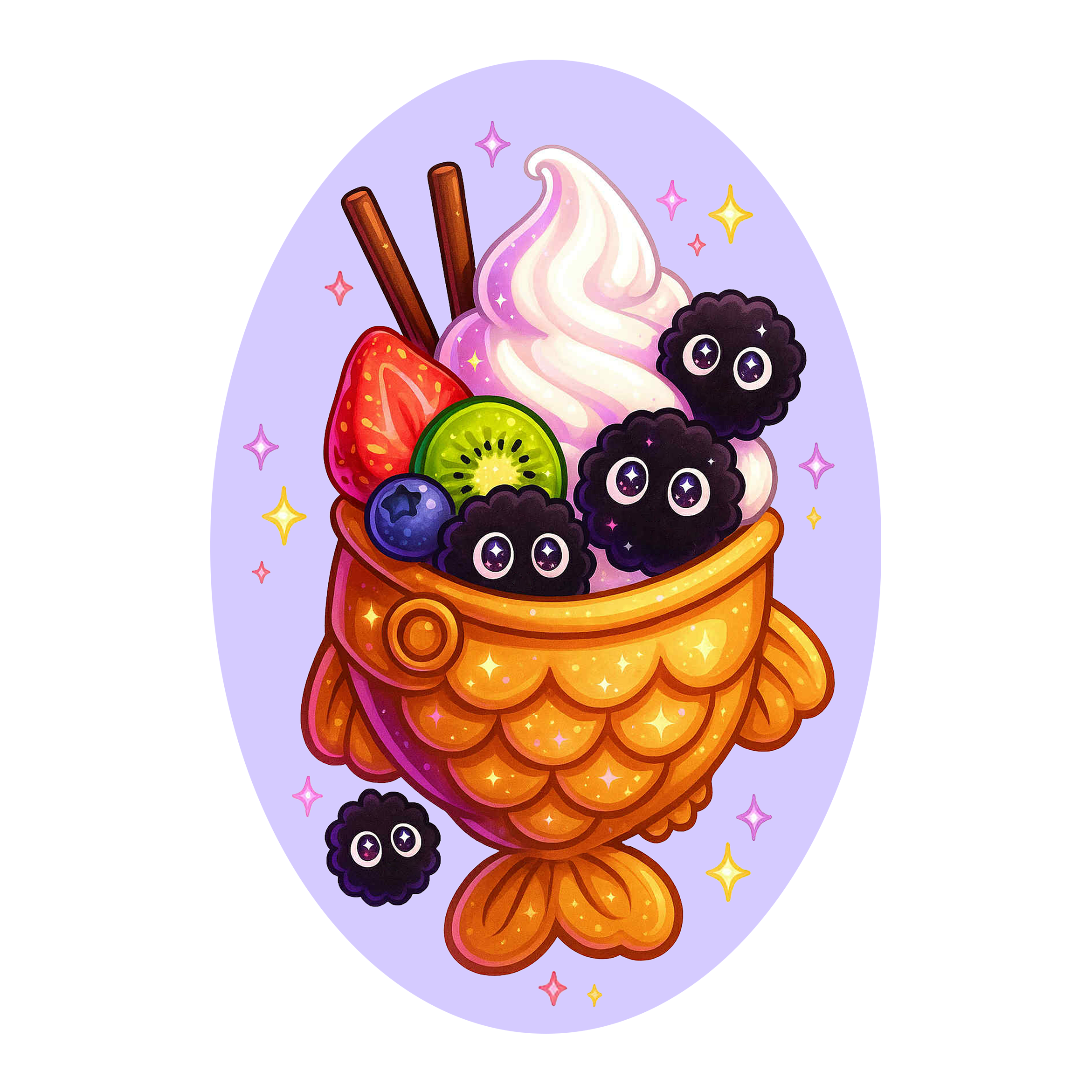 'Taiyaki Cone' Sticker