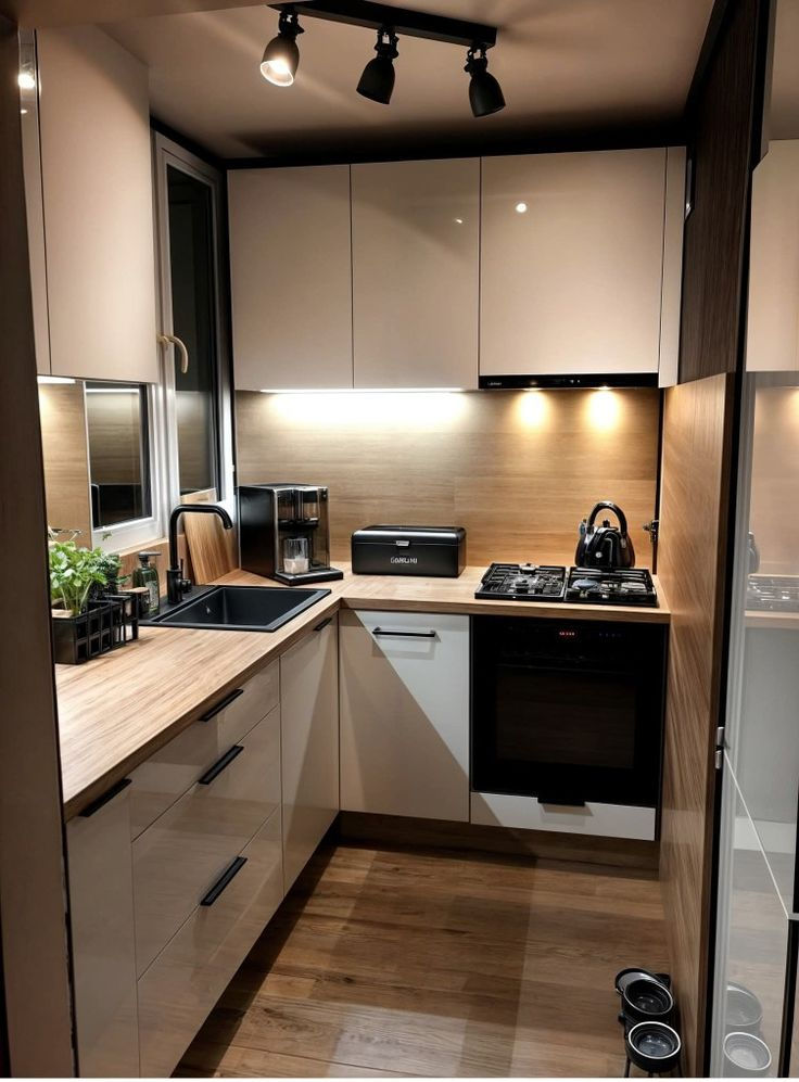 Konsep Dapur Minimalis Sleek Modern U-Shape