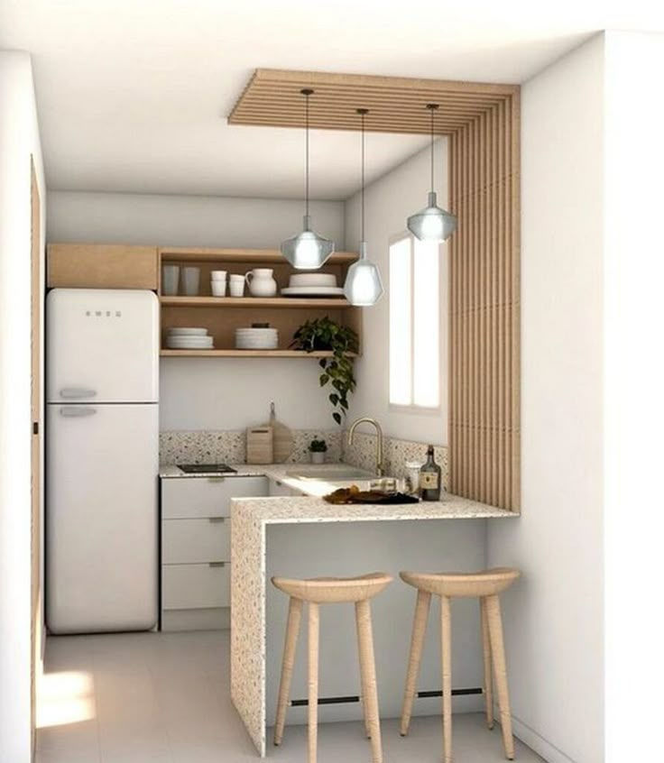 Dapur Minimalis Ala Japandi Terrazzo Chic