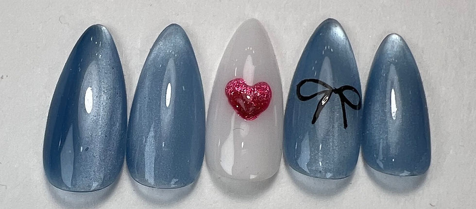 Refreshing design with blue magnets and hearts