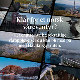 Klar for et norsk vårenevntyr? Hos Havila Kystruten bryr vi oss om mer enn å tilby eksepsjonelle reiseopplevelser – vi er også svært bevisste vårt miljøansvar og legger stor vekt på å velge mest mulig bærekraftige utflukter for våre gjester. Derfor samarbeider vi med lokale, miljøbevisste utfluktsleverandører langs hele norskekysten. Her er åtte nye bærekraftige våropplevelser du kan bli med på gjennom Havila Kystruten