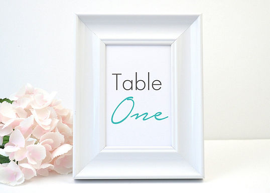 MODERN SCRIPT Table Numbers