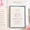 Thumbnail: Elegant Monogram Dots Ivory and Navy Blue Shimmer Wedding Invitation by Red Heart Paper Wedding Invitations