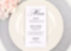 Elegant Calligraphy Menu