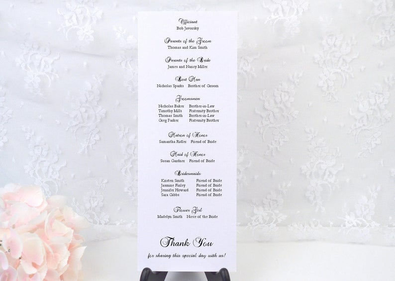 Elegant Monogram Ceremony Programs
