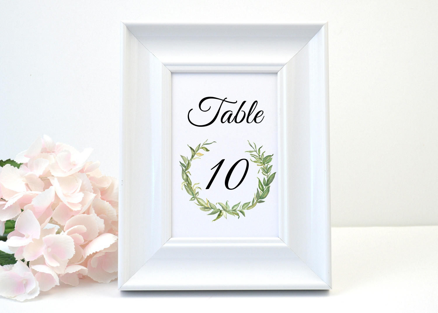 Laurel Leaves Table Number