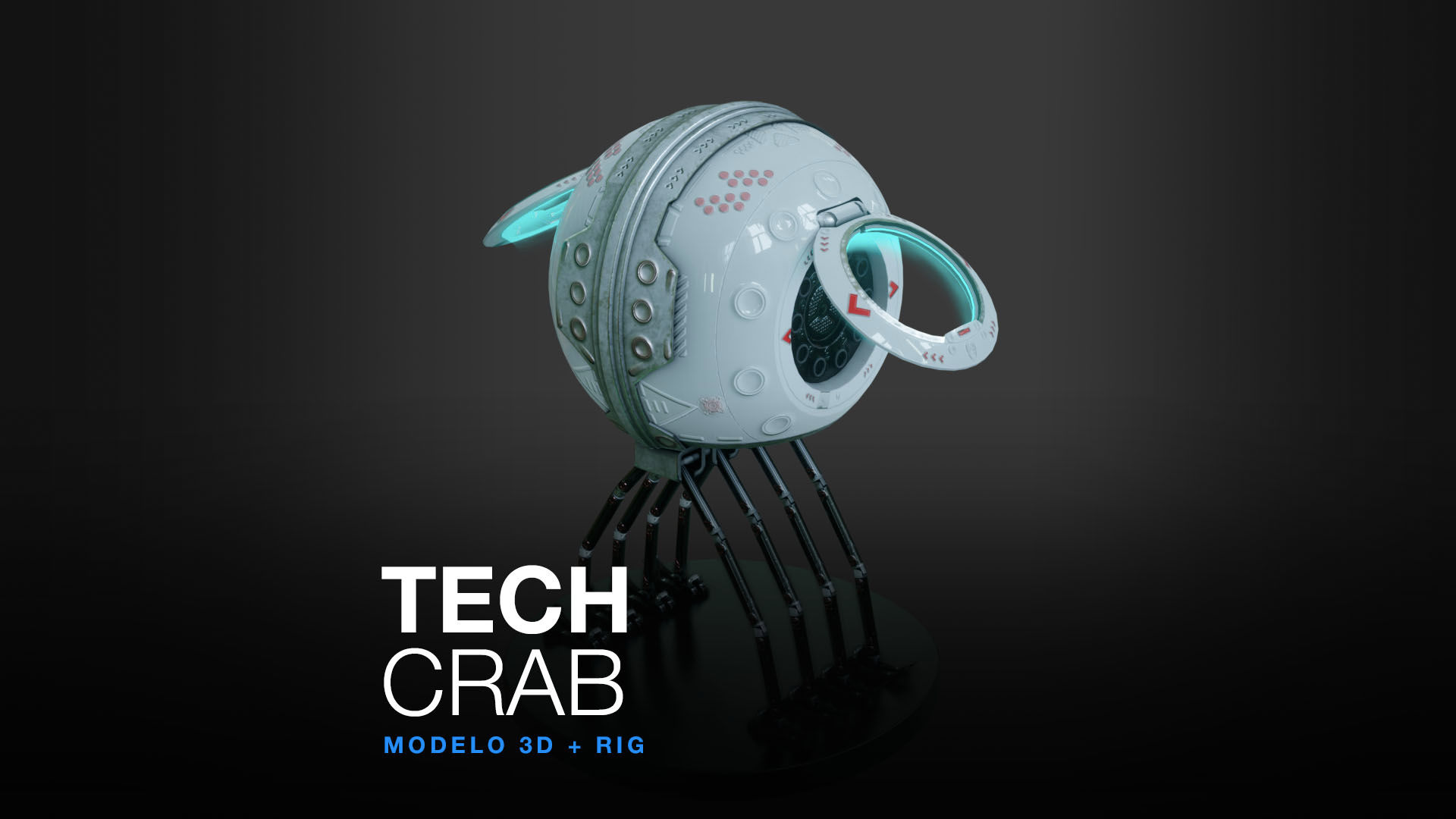 Modelo 3D: Cangrejo robótico