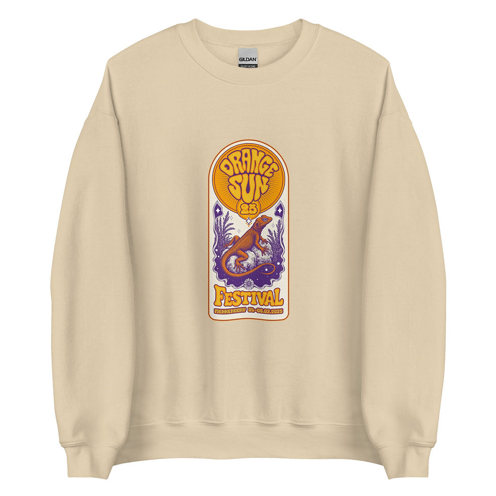 Miniaturbild: Beige Sweatshirt mit Eidechsenmotiv und "Essential Sun"