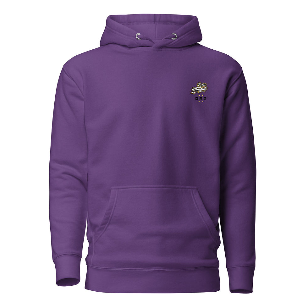 Miniaturbild: Lila Damen Kapuzenpullover mit kleinem Logo
